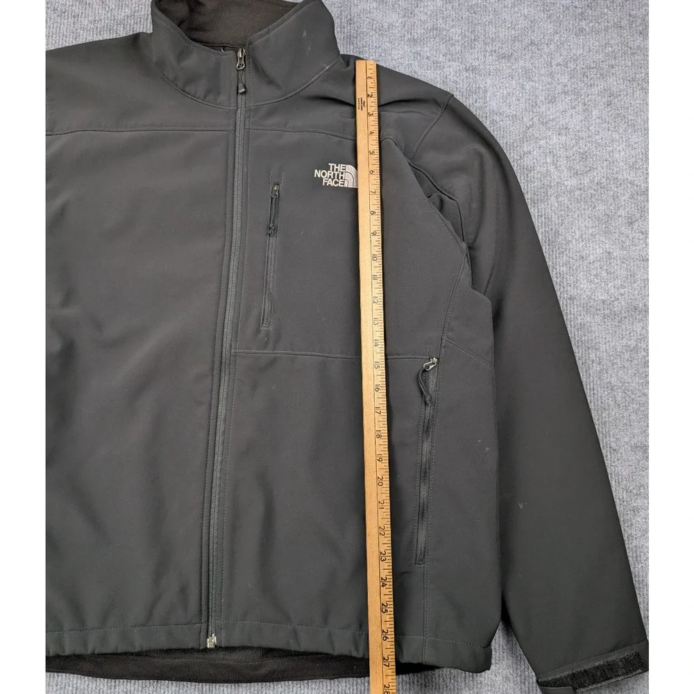 The North Face Apex Jacket Mens XL Gray Softshell Outdoors Hiking Full Zip Gray